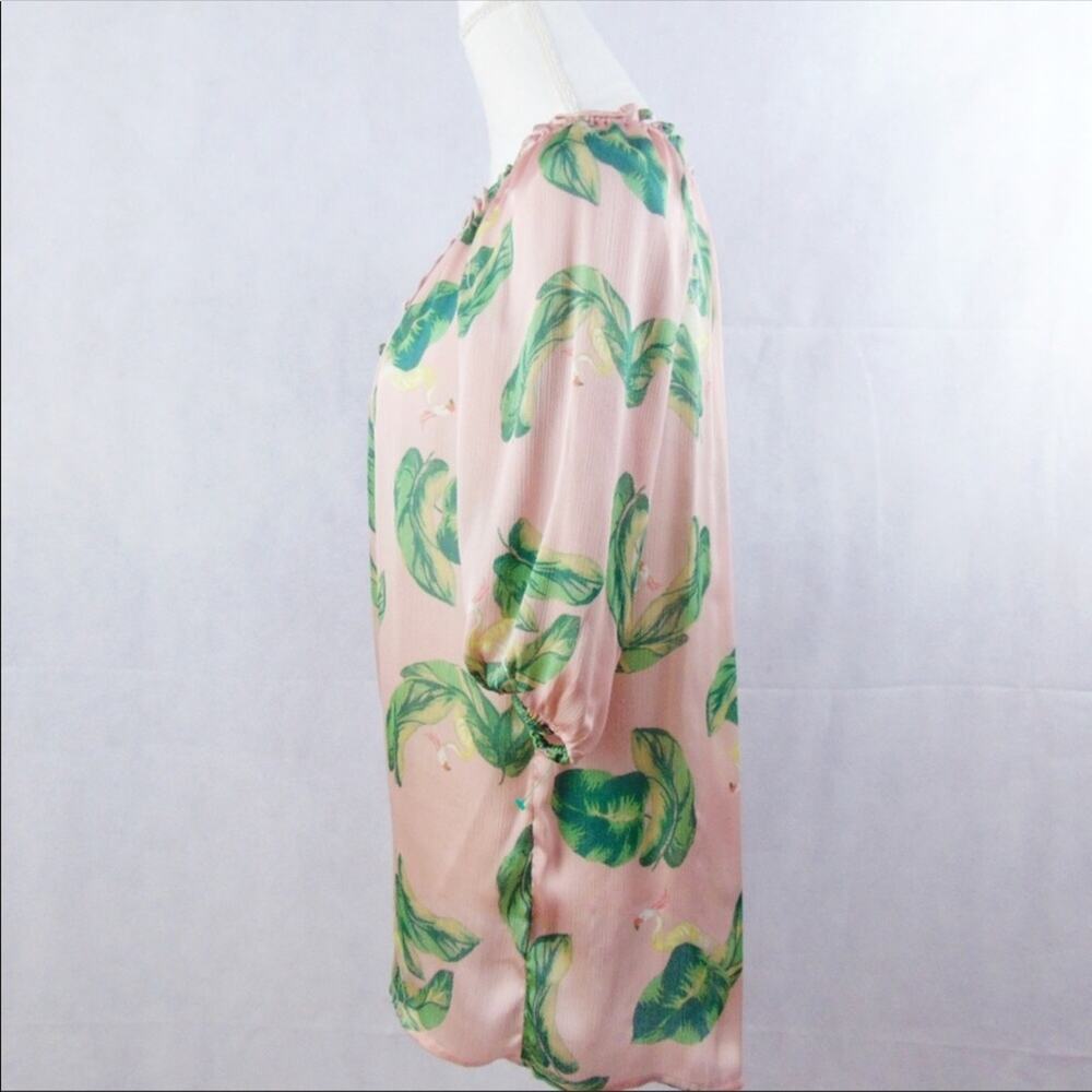 Tropical Pattern 3/4 sleeves tunic